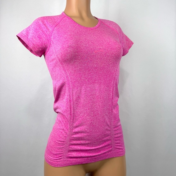Athleta Tops - Athleta Womens XS Pink Fastest Track Tee Shirt Seamless Stretchy Active Running